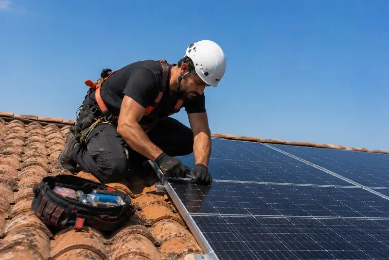 Maintenance et monitoring de panneaux solaires à Lesgor